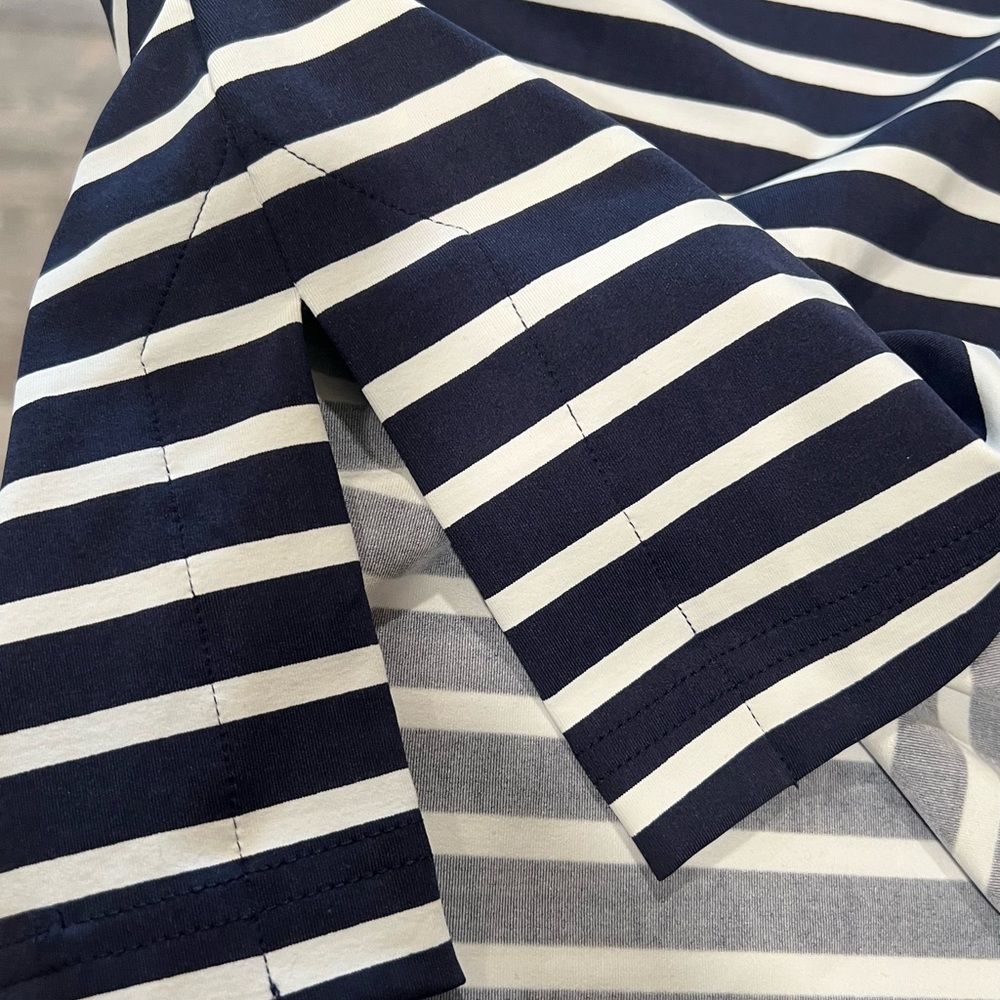 Lands End women's Nautical striped Navy/white Swim Cover Up Dress Size M 10-12 - Picture 3 of 12